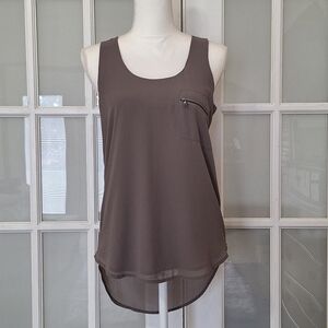 Naked Zebra Side Zip Tank Top